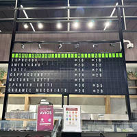 Tablero de Menú con Letras Desplegables para Bar de Jugos, Tienda de Smoothies y Tienda de Bebidas