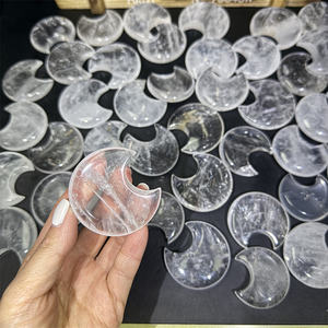 All'ingrosso fabbrica intagli cristalli Fengshui artigianato quarzo chiaro lucido luna per la vendita - Product Image 4