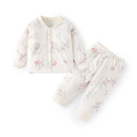 Conjunto de Ropa de Casa para Bebé de Algodón, Diseño Clásico Personalizado, Otoño Invierno, Pantalones y Ropa Cálidos y Gruesos