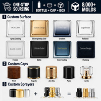 Emballage cosmétique recyclable, flacon pulvérisateur carré miniature vide blanc givré, 3 ml, 5 ml, 10 ml, 15 ml, 20 ml, flacon de parfum en verre avec bouchon métallique