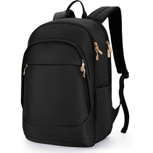 Japan Style Daily QM Black College Bookbag Waterproof 15.6 Inch USB Charging Hole Unisex Travel Laptop <b>Backpack</b> <b>Large</b> Capacity - Product Image 1