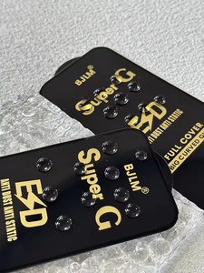 Prix usine super <span class=keywords><strong>G</strong></span> ESD antistatique téléphone portable protecteur d'écran en verre trempé pour iphone 16 pro 15 14 pro max 13 12 11 x xr - Product Image 6