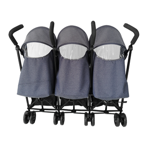 ระบบความปลอดภัยพับ3ทารกสามแฝดรถเข็นเด็กทารกสำหรับแฝด - Product Image 5