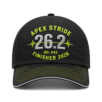 Casquette de course Marathon personnalisée OEM, broderie 3D, sergé Oxford, unisexe, maille respirante, réglable, pour événements sportifs, direct usine