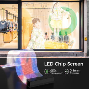 <span class=keywords><strong>Display</strong></span> LED Trasparente per Interni P15, Schermo a Pellicola Cristallina ad Alta Visibilità, Facile Installazione su Vetri - Product Image 1