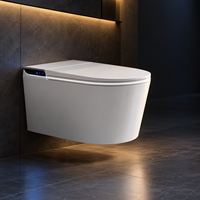 WC intelligent à fermeture automatique, bidet mural, siège chauffant, séchoir à air chaud, nouveau design, céramique, pour bâtiment commercial
