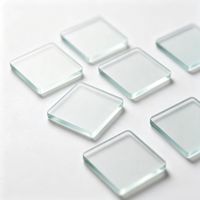 Plaque de verre carrée AG anti-reflet 10*10*3mm, verre optique mat gravé pour échantillons et petits écrans personnalisés