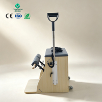 Chaise Wunda Pilates en bois d'érable, compacte, finition naturelle, équipement de fitness pour le renforcement du tronc, certifiée CE 2026