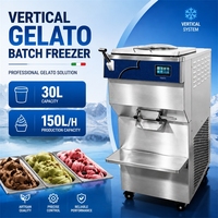 30L tank Verticale Gelatomachine Commerciële IJsmachine met Verstelbare Snelheid Italiaanse Waterijs Batch Maker Vriesmachine