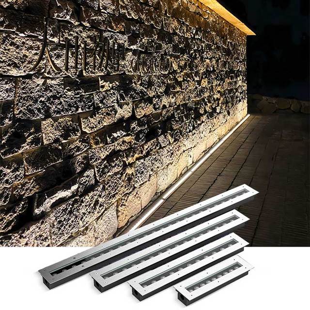 Recessed Linear Inground Diffused Walkover Light Outdoor Driveway Lighting Strip and Channels Floor Surface Light