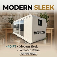 Maison-capsule Apple en structure acier, moderne, préfabriquée et mobile, pour glamping, cabane, complexe hôtelier, camping et location.