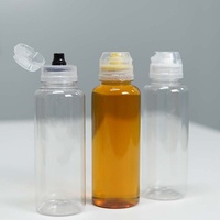 Vente en gros PET 500g Bouteille ronde transparente avec embout Valve en silicone pour sauce au miel