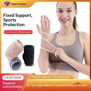 Attelle de soutien réglable pour le poignet avec boucle pour le pouce, enveloppe de compression respirante pour la gaine tendineuse, idéale pour le badminton, le fitness et le yoga - Product Image 1