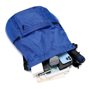 <b>Drawstring</b> <b>Backpack</b> Large Capacity Solid Color For Travel Sports Basketball Swimming Training Storage - Product Image 3