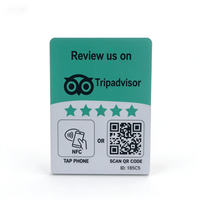 Carte RFID NFC 13,56 MHz avec puce 213 215 216, support d'avis Tripadvisor, personnalisée, imprimée et avec QR