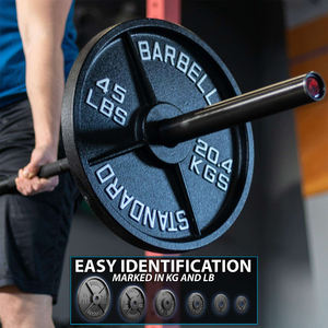 Plaques de poids en fonte VIGFIT Fitness, vente en gros, durables, 20 kg, pour musculation, entraînement de force en salle de sport - Product Image 3