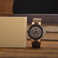 Kingnow jam tangan kayu pria, arloji Quartz bercahaya untuk bisnis/modis OEM bisa disesuaikan