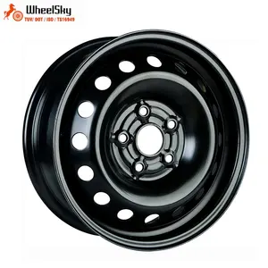 Jantes en acier Wheelsky 15 pouces 5x112 565602 noires avec revêtement électrolytique, état neuf, design à cinq branches, largeur 6 pouces, fabricant - Product Image 1