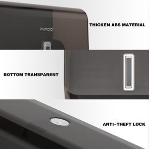 Küchen-<span class=keywords><strong>M</strong></span>-Falz Plastik Interfold Papierhandtuchspender Wandmontage Selbstklebend C-Lock Schwarz für Zuhause Badezimmer E6006 - Product Image 6