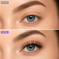 Extensions de cils en grappe effet œil de renard incliné, style œil de chat, vaporeux et pointus, pour pose DIY, marque privée, vente en gros