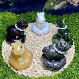 Figurine d'animal mignonne en <span class=keywords><strong>pierre</strong></span> de cristal naturelle sculptée, poney rotatif, best-seller en gros, pour la décoration intérieure et les cadeaux de fêtes - Product Image 5