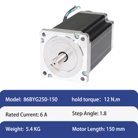 Kit Motor Stepper Hibrida EMTCH NEMA 34 12Nm-Torsi Tinggi CNC 60V Sudut Langkah 1.8