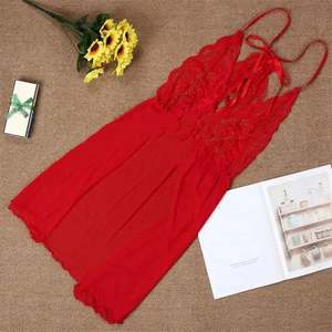 Plus Size 5XL Frauen Pyjama Set Fat Girl Dessous Transparente Open Chest Lace Kostüme Unterwäsche Sexy Chiffon Nachthemd - Product Image 2