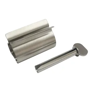 Tubo de pasta de dente de aço inoxidável, apertador, tubo de pasta de metal, suporte de assento