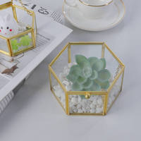 Luxuriöse Moderne Hochzeitsgeschenkbox Handgefertigte Transparente Glas- und Messing-Vitrine für Ringe Halsketten Schmuckbox für Männer Frauen
