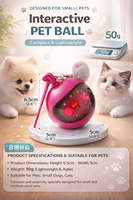 Fournisseur en gros de balles interactives pour animaux de compagnie, jouets sonores électriques pour oiseaux, pour l'entraînement de l'instinct de chasse en intérieur