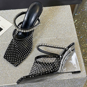 Sandalias de Mujer con Plataforma y Tacón de Cuña, Cómodas y Elegantes, Antideslizantes, de Malla, para Primavera/Verano, para Exteriores, Aceptamos OEM - Product Image 3