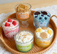 Bougie parfumée LANJO Fruit Cream Cup aux arômes de fraise, myrtille et banane pour la décoration de la maison, cadeau et best-seller transfrontalier