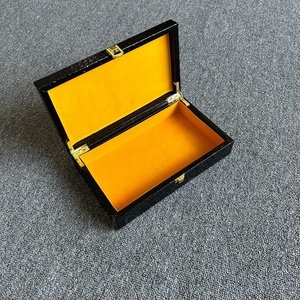 Custom Leather Handmade Luxury Jewelry Gift <strong>Storage</strong> Hinge <strong>Wooden</strong> Packaging <strong>Box</strong> With Metal Lock - Product Image 2