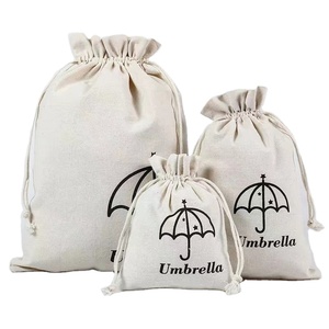 Custom Printed Logo Cotton <b>Drawstring</b> Gift <b>Bag</b> Recycle <b>Canvas</b> Pouch <b>Bag</b> - Product Image 1