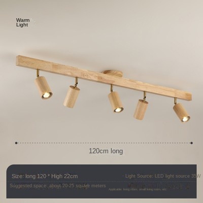Type A Couleur bois brut 5 têtes [120 cm] Lumière chaude