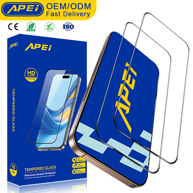 APEI 9H+ Hardness Unbreakable Tempered Glass Film for iPhone 12 13 14 15 16 17 Pro Max Anti Scratch Screen Protector for Samsung