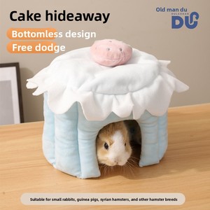 Old Man Du Cross-border Winter <span class=keywords><strong>Hamster</strong></span> & Dutch Pig & Rabbit Avoidance House Nest Cotton Cartoon Style Indoor - Product Image 5