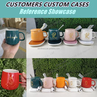 Taza Inteligente de Cerámica con Control USB y Logo, Ideal para Oficina y Hogar, con Control de Temperatura y Calentamiento Automático