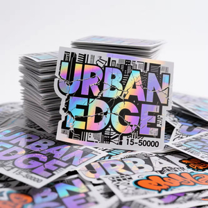 Custom High Quality Shiny Die Cut Logo Sticker Waterproof <b>Vinyl</b> Paper Printing Packaging Label HD Printing Adhesive Feature - Product Image 1