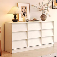 Nouvelle commode à neuf tiroirs en bois massif de style chinois, armoire de rangement multifonctionnelle pour chambre à coucher, salon