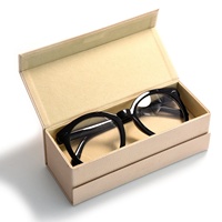 Bestpackaging étui à lunettes avec logo personnalisé fait à la main en cuir Pu étui rigide à lunettes boîte magnétique pour 2 paires de lunettes