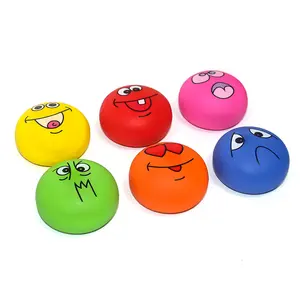 Brinquedo de mastigar para cachorro de látex, conjunto de bolas de sorriso personalizadas para animais de estimação pequenos e médios