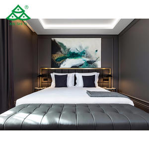 مصنع أثاث صيني: سرير جلدي فاخر بحجم كينج مخصص ومجموعات غرف نوم فندقية وأثاث فاخر للفنادق والفلل - Product Image 3