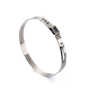 Collier de serrage à oreille unique en acier inoxydable 304, finition polie pour conduite de frein <span class=keywords><strong>hydraulique</strong></span> automobile, connexion de tuyau d'huile d'eau d'air - Product Image 1