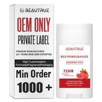 Déodorant Solide Grenade Rouge Anti-Odeur Sous les Aisselles Crème Déodorante Anti-Transpirante Longue Durée Parfum Frais et Doux