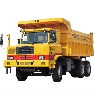 HanPei inşaat 90ton ağır 6x4 madencilik kamyon 60ton yük LT90 off road geniş gövde DAMPERLİ KAMYON satılık