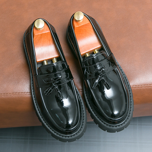 Chaussures habillées montantes pour hommes en cuir véritable, style Richelieu et mocassins, pour jeunes, faciles à enfiler, nouveau design de haute qualité, grandes tailles - Product Image 4