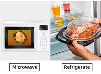 Grande boîte noire en plastique de qualité alimentaire pour emballage blister de viande de poulet crue fraîche de supermarché