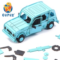 CUPUZ 3D Renault R4, Rompecabezas de Papel con Modelo de Auto, un Punto de Referencia de la Historia Automotriz Francesa, Manualidad Hecha a Mano, Juguete de Regalo para Niños y Adultos
