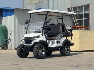 Carrito de Golf Eléctrico Blanco con Elegantes Neumáticos Todoterreno, Esencial <span class=keywords><strong>para</strong></span> Campos de Golf de 18 Hoyos, Resorts y Hostelería Empresarial - Product Image 2